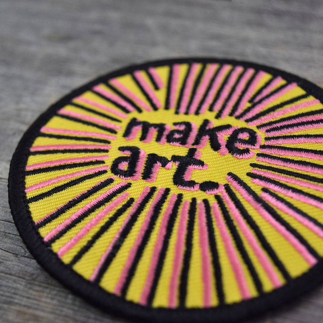 Quiet Tide Goods - Make Art. Embroidered Patch - PMA Store at the Portland Museum of Art, Maine