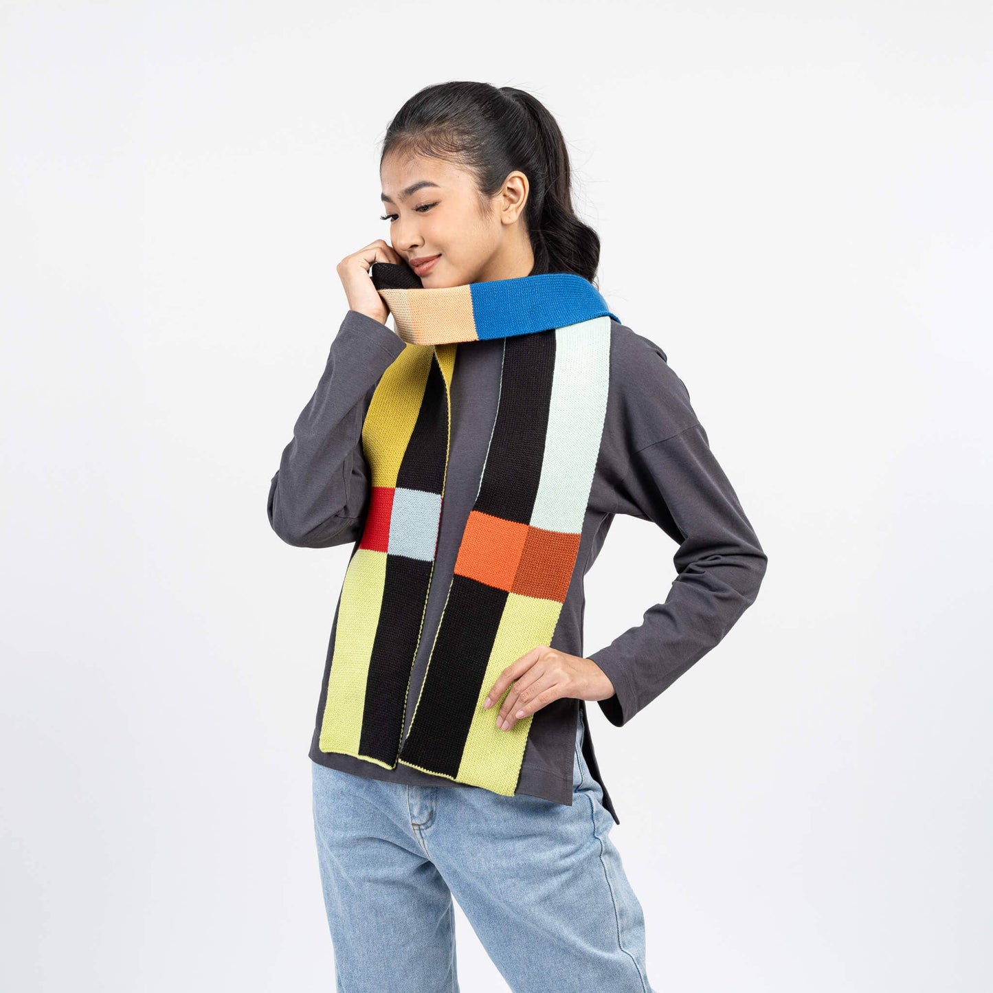 VERLOOP | knits - Chroma Skinny Scarf: Black - PMA Store at the Portland Museum of Art, Maine