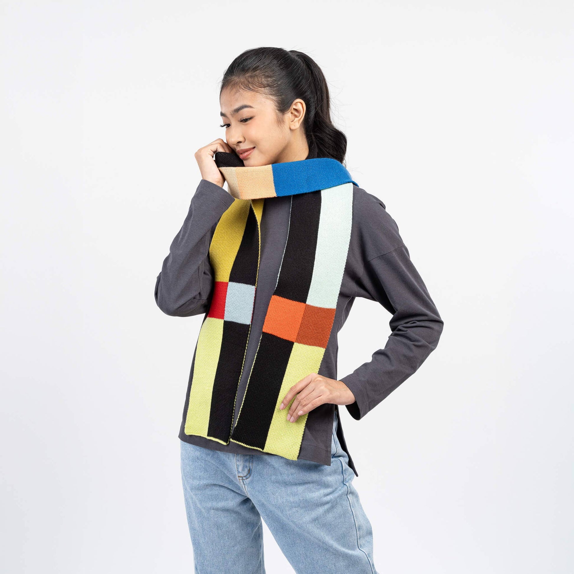 VERLOOP | knits - Chroma Skinny Scarf: Black - PMA Store at the Portland Museum of Art, Maine