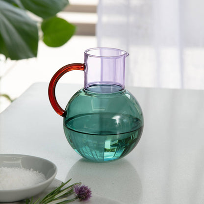 Block Design US - Pablo Glass Jug - Small: Pink Yellow Green