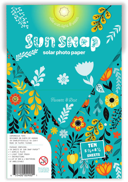 Copernicus Toys - Sun Snap Photo Paper: Cyanotype sun print kit 5.8x8.3”
