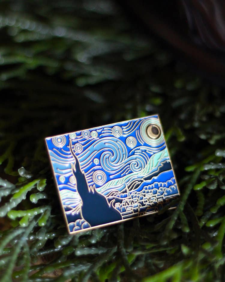 The Starry Night • Enamel Pin - PMA Store at the Portland Museum of Art, Maine