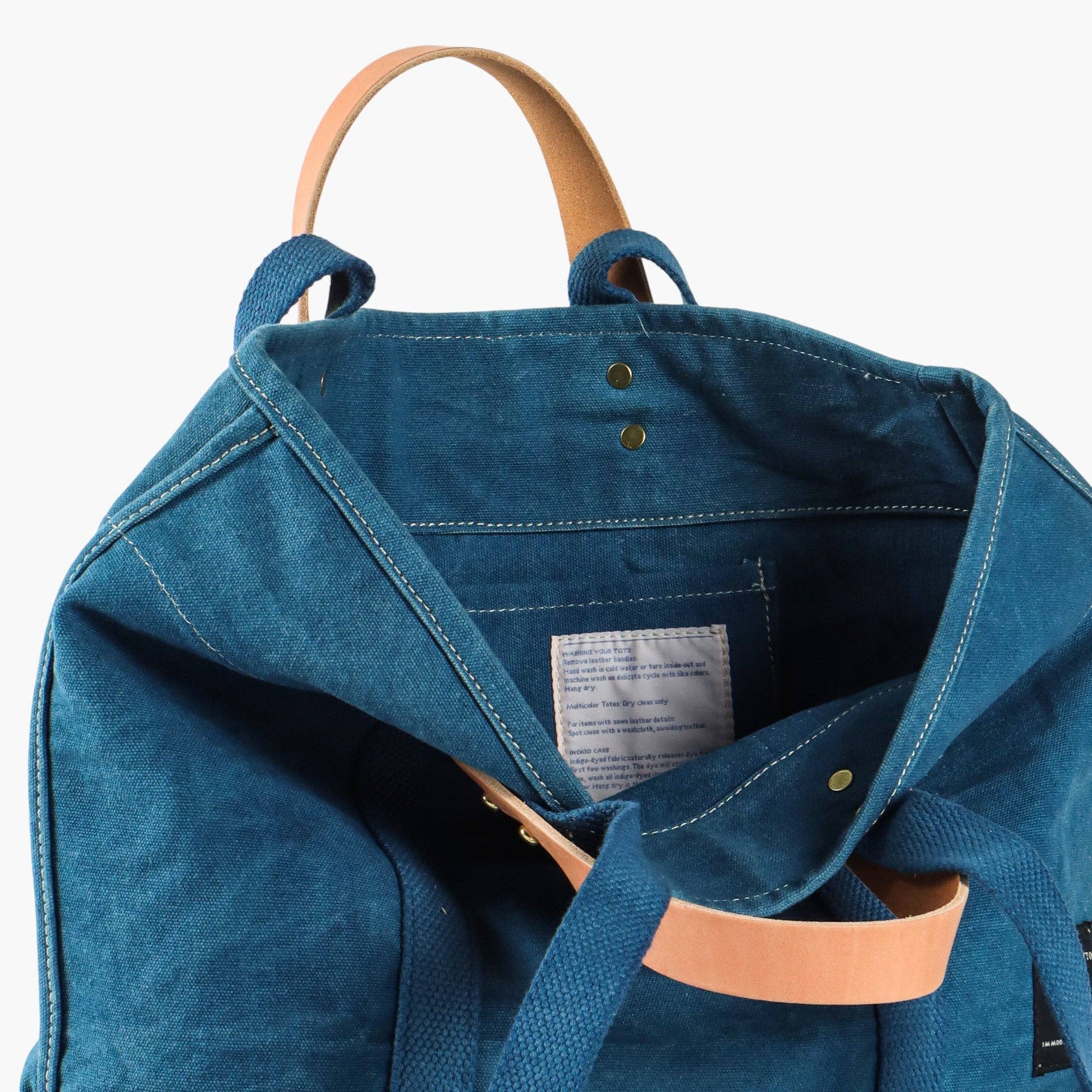 IMMODEST COTTON - Small East West Tote | Indigo - PMA Store at the Portland Museum of Art, Maine