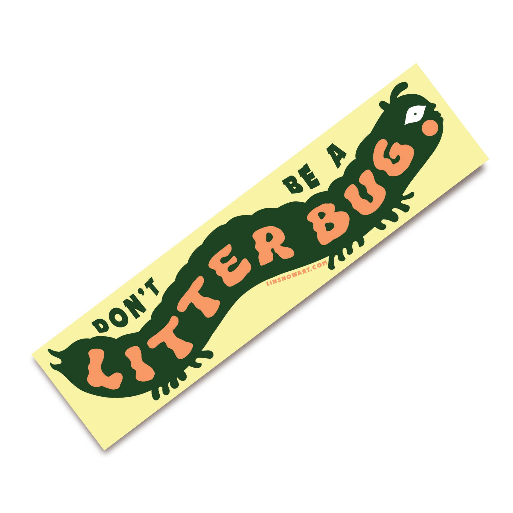 Lin Snow Art - Don’t be a Litterbug Bumper Sticker - PMA Store at the Portland Museum of Art, Maine