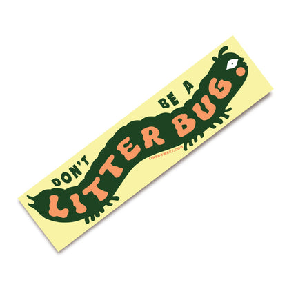 Lin Snow Art - Don’t be a Litterbug Bumper Sticker - PMA Store at the Portland Museum of Art, Maine