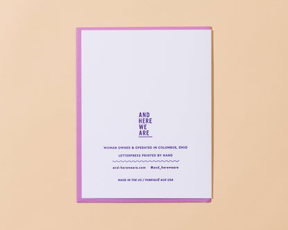 In This Economy? Letterpress Congrats Card- Made in USA - PMA Store at the Portland Museum of Art, Maine
