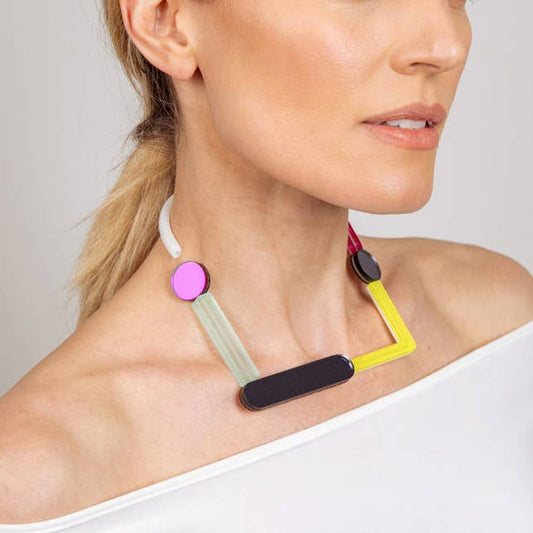 NEW Impulse Necklace - O: Royal Green Gold Rose and Beige - PMA Store at the Portland Museum of Art, Maine