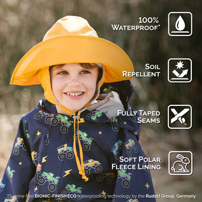 Jan & Jul - Yellow | Kids Waterproof Rain Hats: M - PMA Store at the Portland Museum of Art, Maine