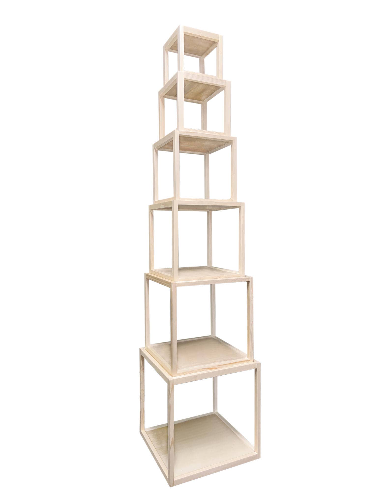 Wood Cube Risers in Set of 3 or Set of 6: White / 6 Cubes - PMA Store at the Portland Museum of Art, Maine