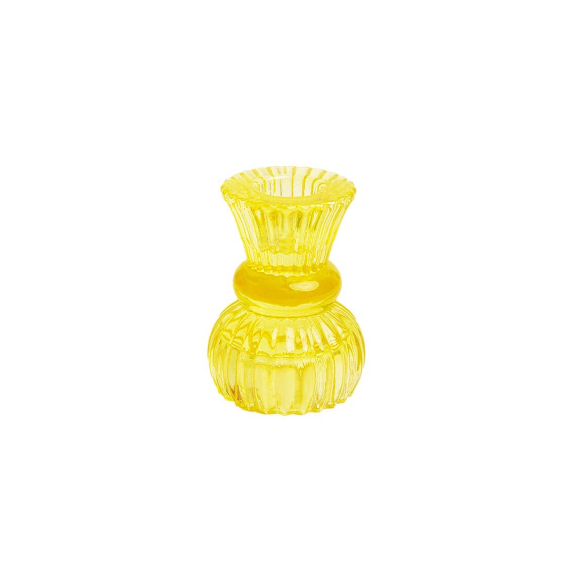 Talking Tables USA - Home, Birthday, Games & Seasonal Decor - Yellow Glass Candle Holder - Small | Summer Gifts |