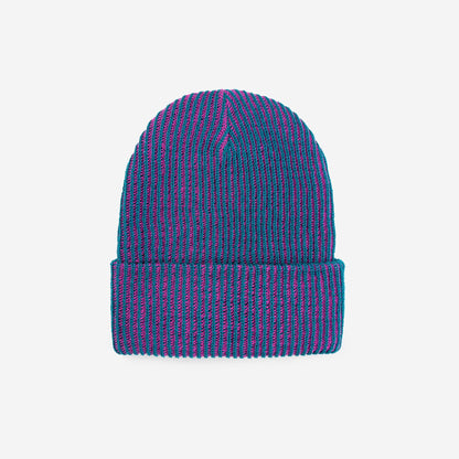 Simple Rib Knit Beanie: Golden Olive Navy - PMA Store at the Portland Museum of Art, Maine