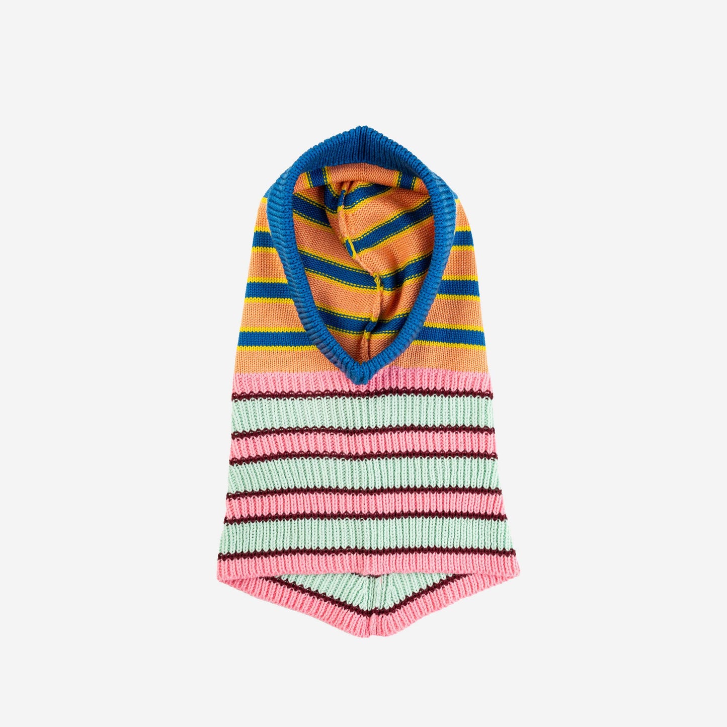 Zipper Stripe Hood: Peach Cobalt - PMA Store at the Portland Museum of Art, Maine