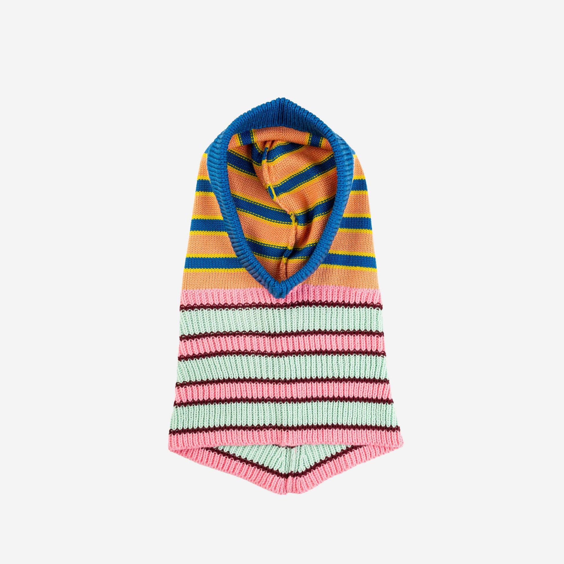 Zipper Stripe Hood: Peach Cobalt - PMA Store at the Portland Museum of Art, Maine