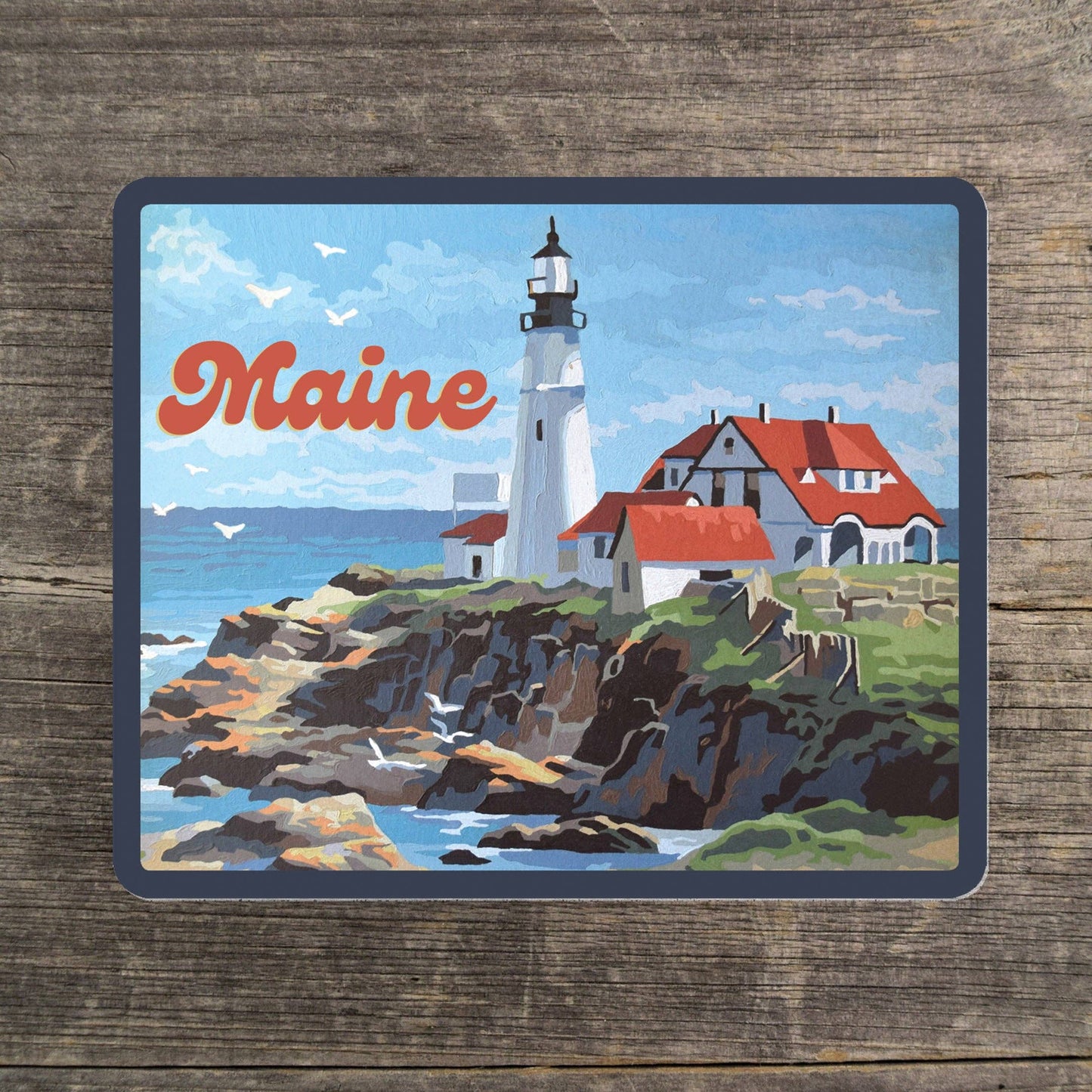 Quiet Tide Goods - Maine Lighthouse Vinyl Sticker - PMA Store at the Portland Museum of Art, Maine