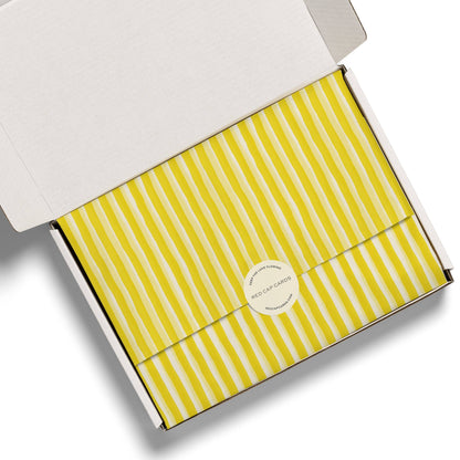 Yellow Stripe tissue paper: 5 Sheets - PMA Store at the Portland Museum of Art, Maine