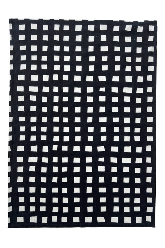 See Design - Tea Towels (Set of 2): Blocks Black/Grey - PMA Store at the Portland Museum of Art, Maine
