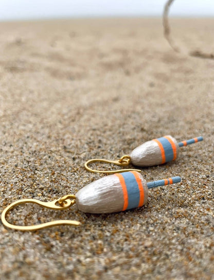 Blue Harbour Boatique - Buoy Earrings: Yellow - PMA Store at the Portland Museum of Art, Maine