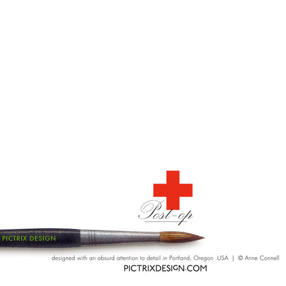 “Post-op” (abdomen/gentleman) get-well card: Recycled white envelopes - PMA Store at the Portland Museum of Art, Maine