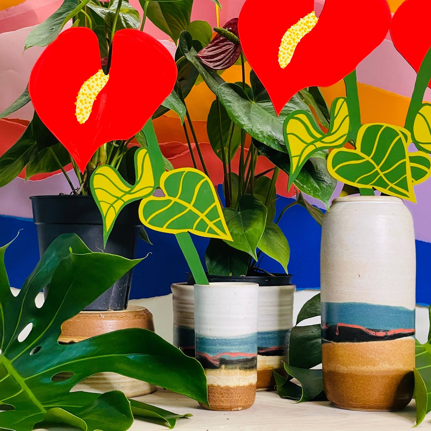 FOREVER FLOWER - ANTHURIUM WITH LEAVES - PMA Store at the Portland Museum of Art, Maine