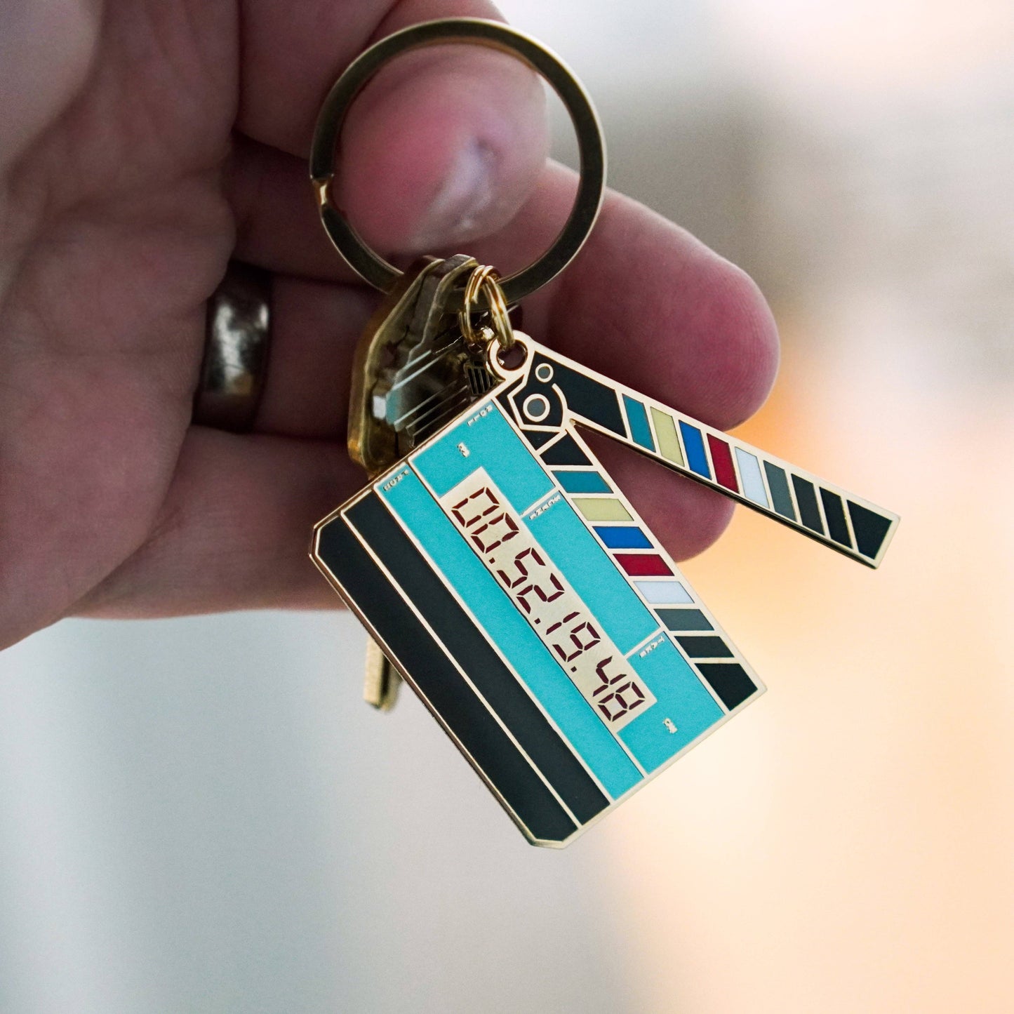Glow in the Dark Large Movie Slate Keychain