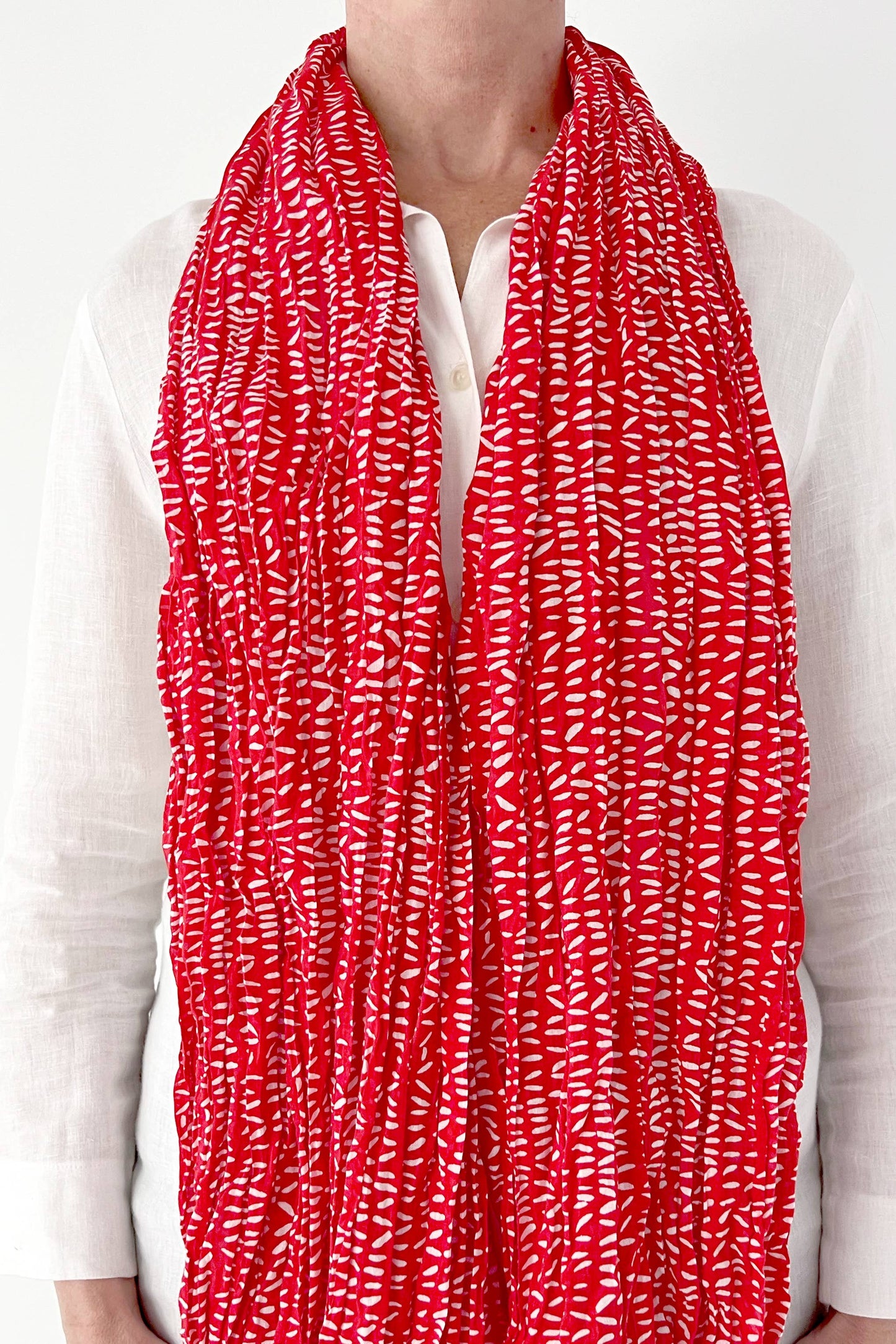 See Design - Cotton Scarf: Story Aqua/Citron