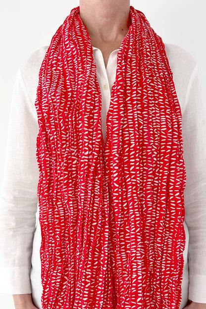 See Design - Cotton Scarf: Story Aqua/Citron