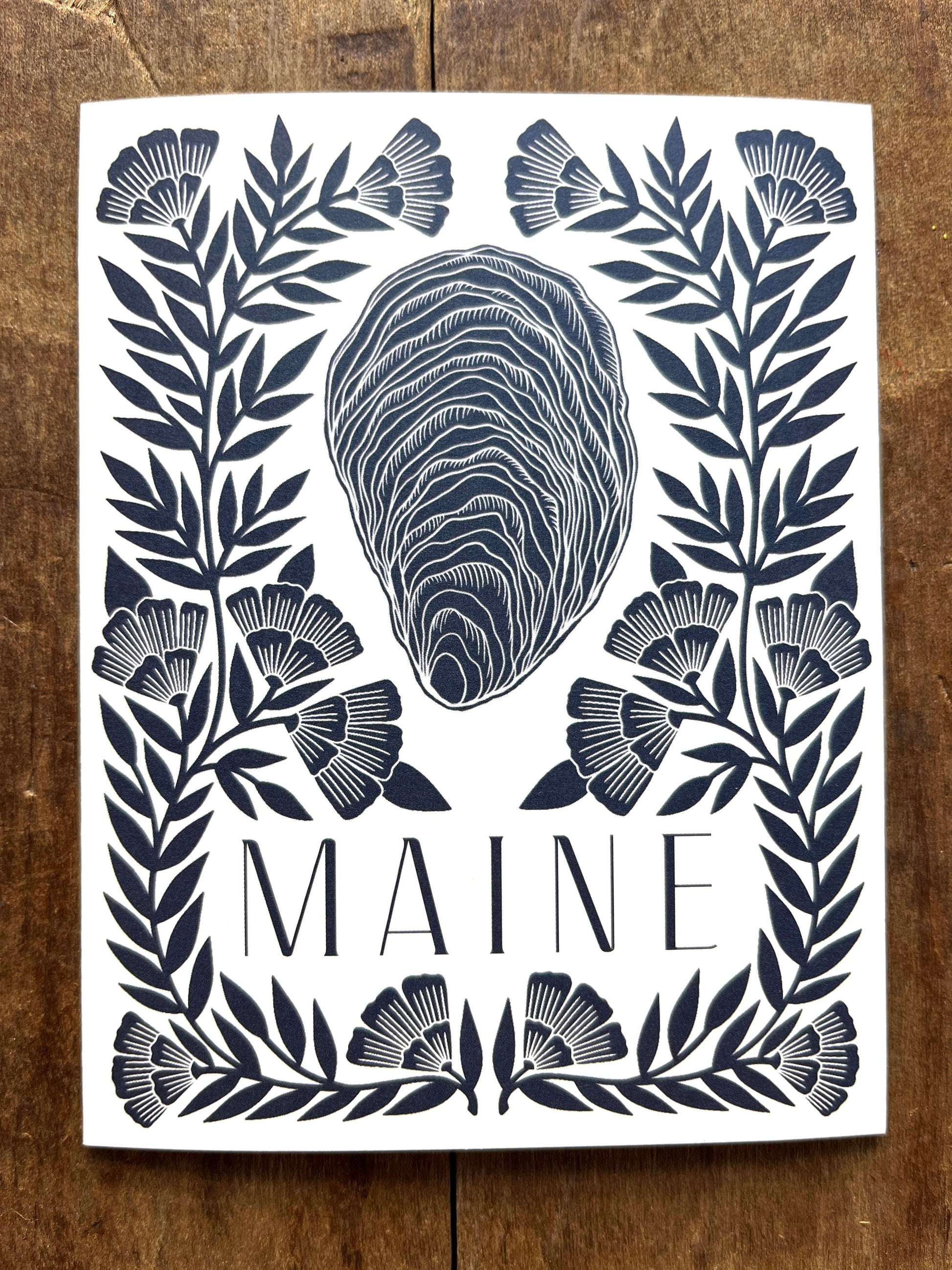 Katharine Watson - Maine Oyster Greeting Card: Single Card - PMA Store at the Portland Museum of Art, Maine