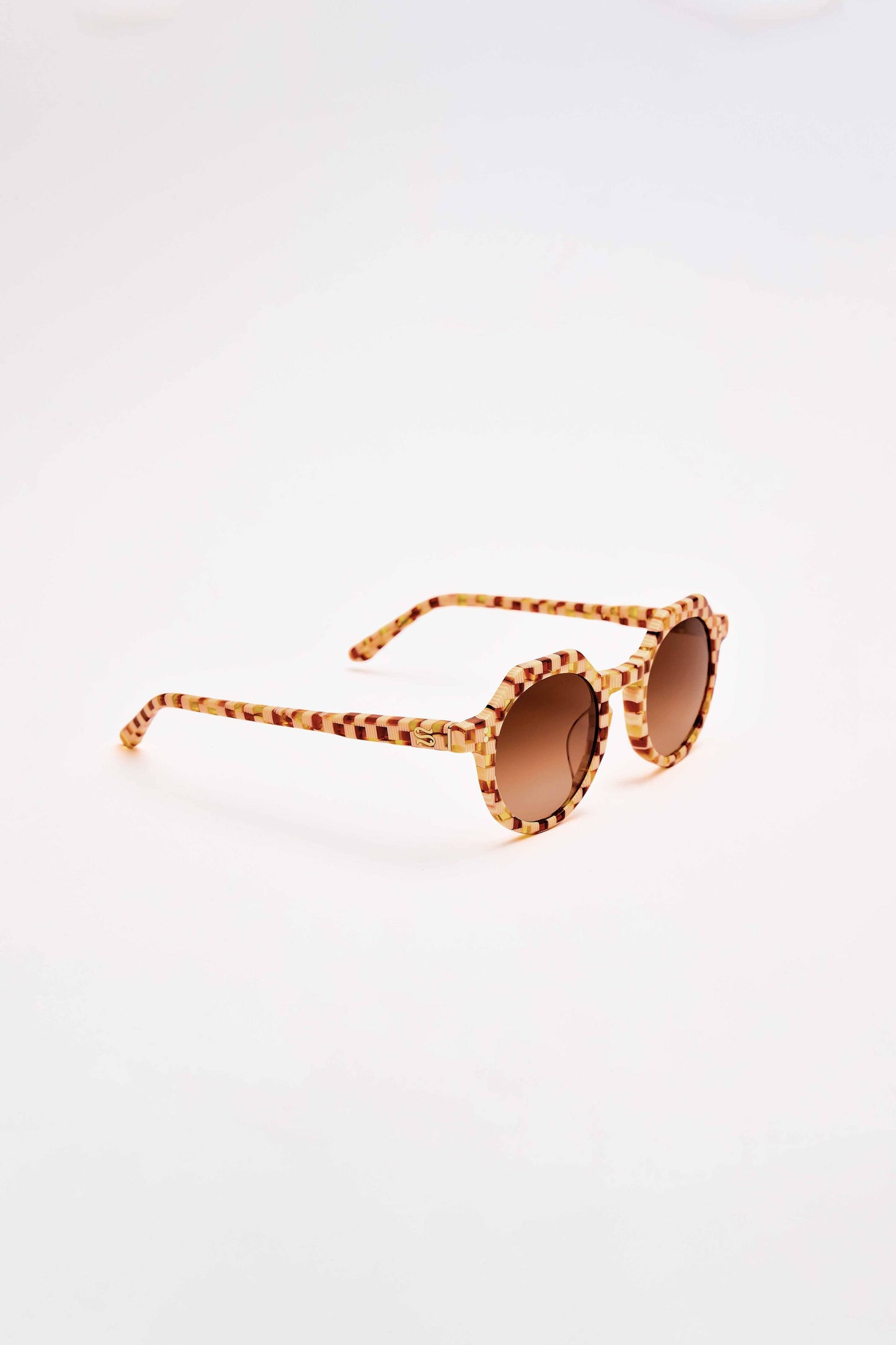 SARDINE - SARDINE - Georgie - Toasted Moxie Checkered Sunglasses