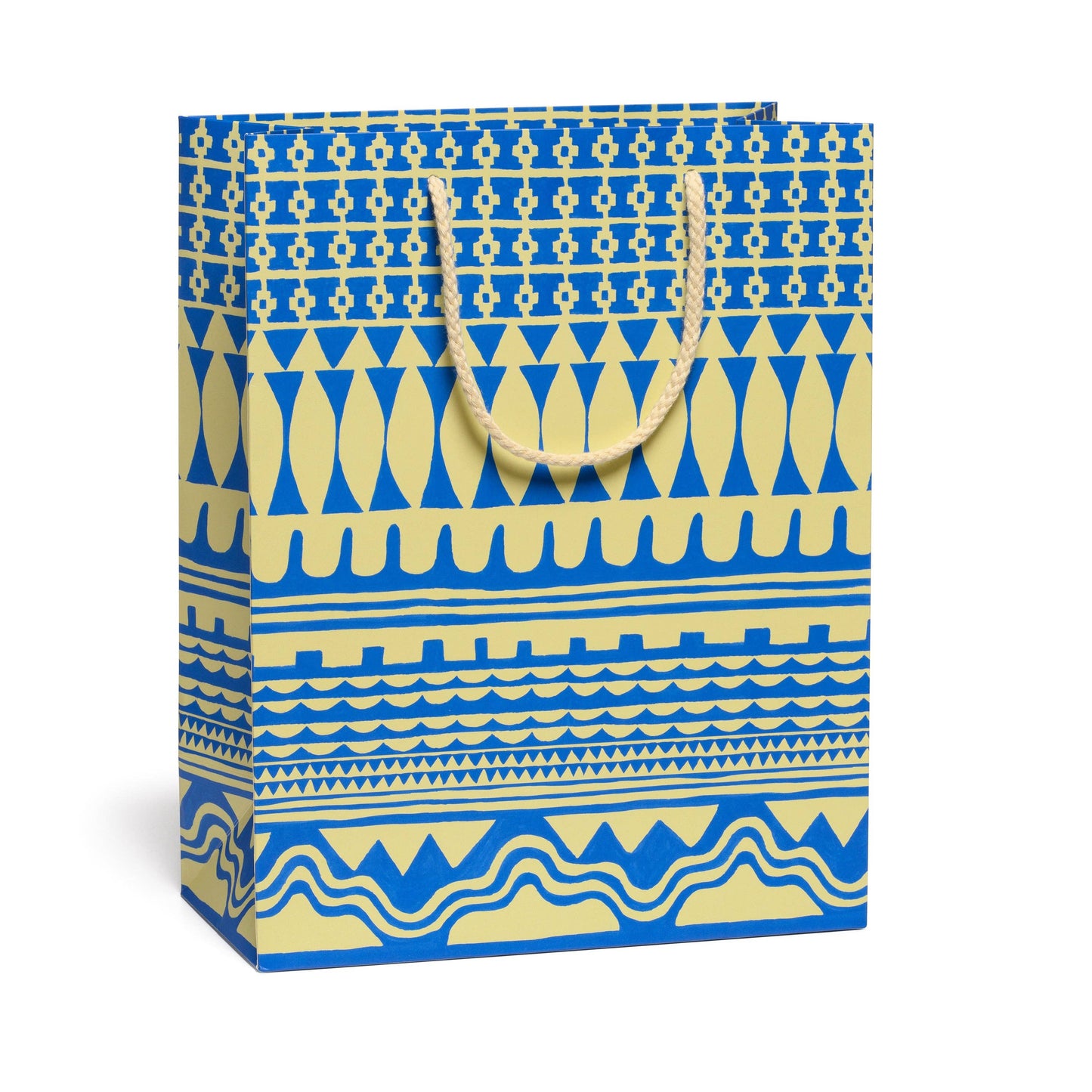 Geometric Blue large gift bag: Large - PMA Store at the Portland Museum of Art, Maine