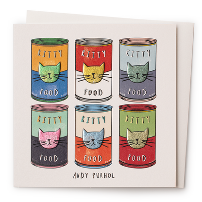 Nelson Line - Andy Purhol - Andy Warhol Cat Greeting Card - PMA Store at the Portland Museum of Art, Maine