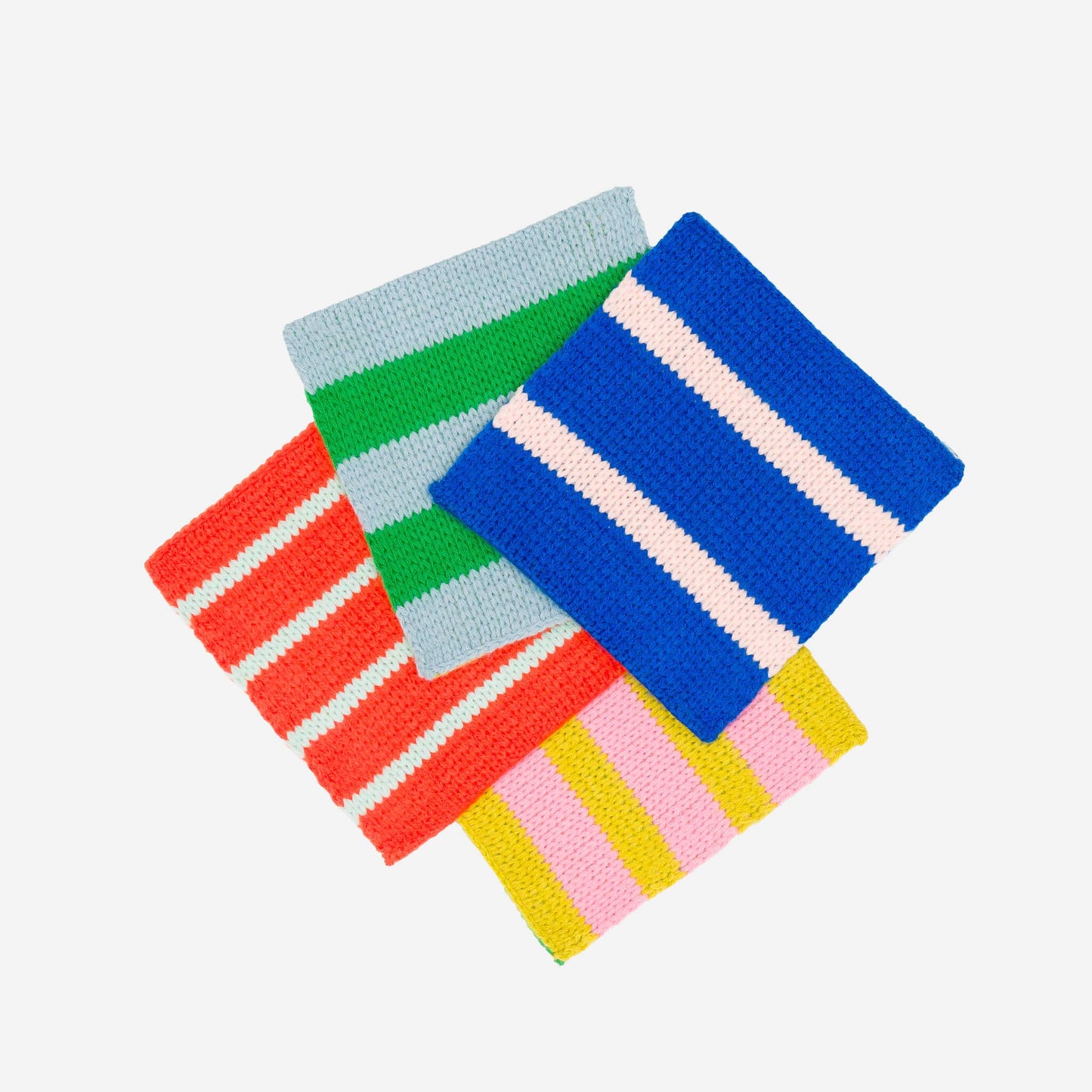 VERLOOP | knits - Patchwork Stripe Coaster Set: Desert - PMA Store at the Portland Museum of Art, Maine