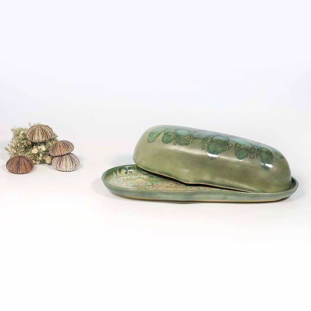Alison Evans Ceramics - Razor Butter Dish: Pearl - PMA Store at the Portland Museum of Art, Maine
