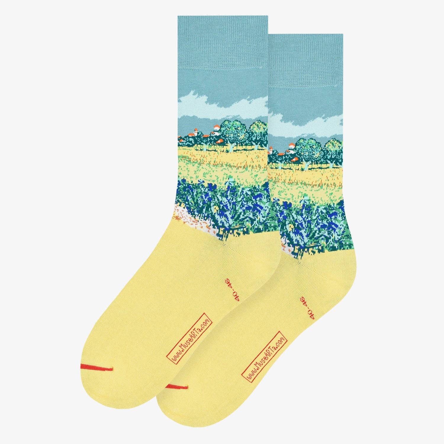 ART SOX - MuseARTa GmbH - Vincent van Gogh - Field with irises near Arles: Blue / EU 36-40 | UK 3½-6½ | US 6-9 - PMA Store at the Portland Museum of Art, Maine