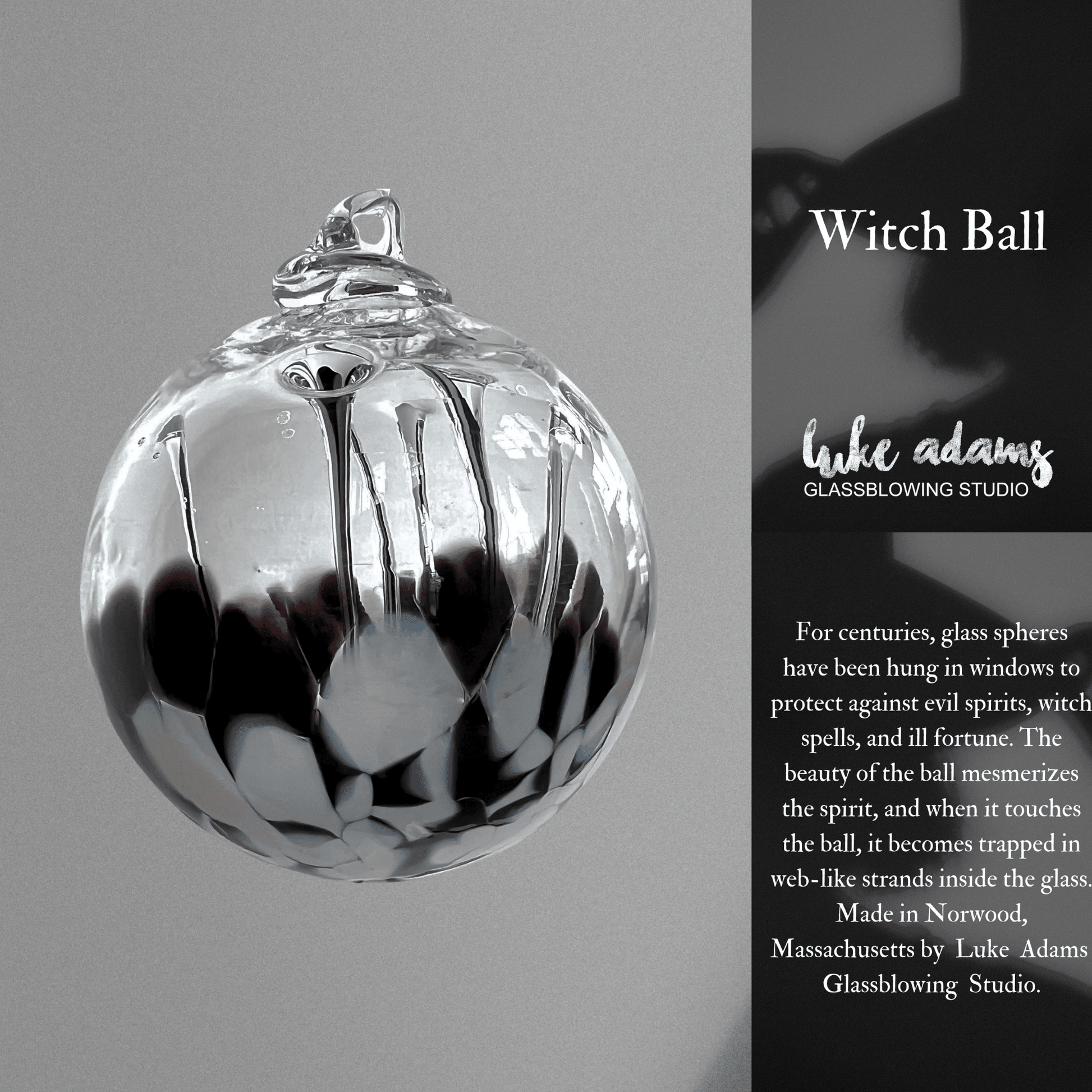 Luke Adams Glass - Witch Balls: A Good Luck Tradition: Small 3" - PMA Store at the Portland Museum of Art, Maine