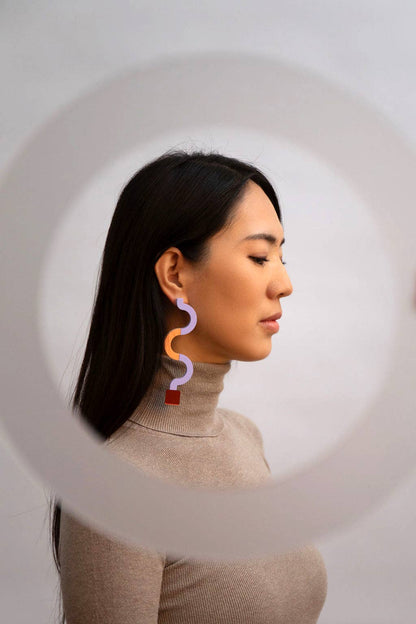 Pamela Coromoto - NEW Memphis Statement Earrings - Bold & unforgettable: Electric Blue