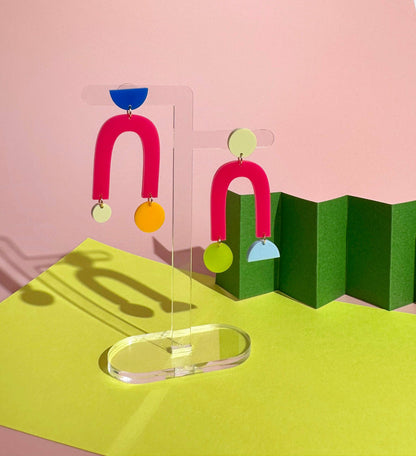 Combinist Goods - Collage Earrings: Green