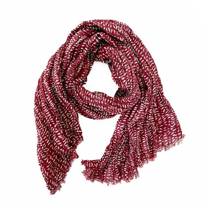 See Design - Cotton Scarf: Story Aqua/Citron