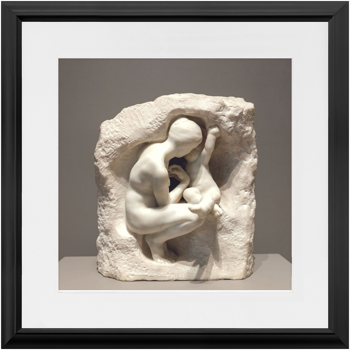 Auguste Rodin (France, 1840–1917), Jeune mère à la grotte (Young mother in the grotto), 1885–1891 Premium Framed Print