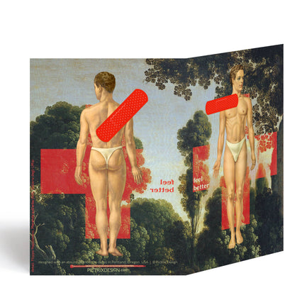 Pictrix Design - "Feel better (man)" A6 get well card 👉with STICKERS👈: Recycled white envelopes - PMA Store at the Portland Museum of Art, Maine
