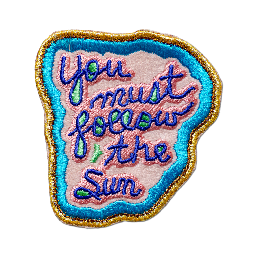 Apply Stickers - You Must Follow the Sun by Jeffrey Gibson - Iron-On Patch - PMA Store at the Portland Museum of Art, Maine