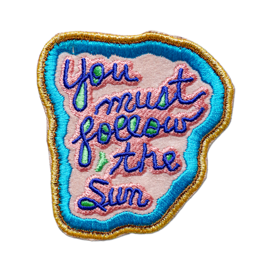 Apply Stickers - You Must Follow the Sun by Jeffrey Gibson - Iron-On Patch - PMA Store at the Portland Museum of Art, Maine