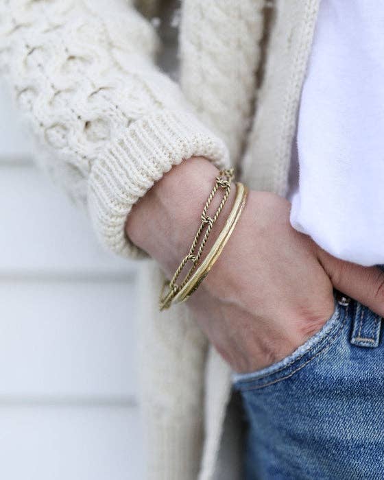 Sailors Valentine - Rope Elongated Cable Bracelet: 7 3/4" - PMA Store at the Portland Museum of Art, Maine