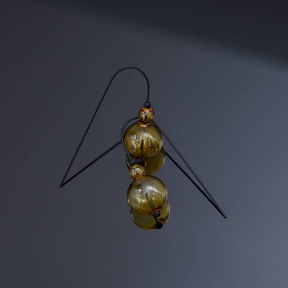 Pursuits - Mini Scoop Earrings: Glass Aqua