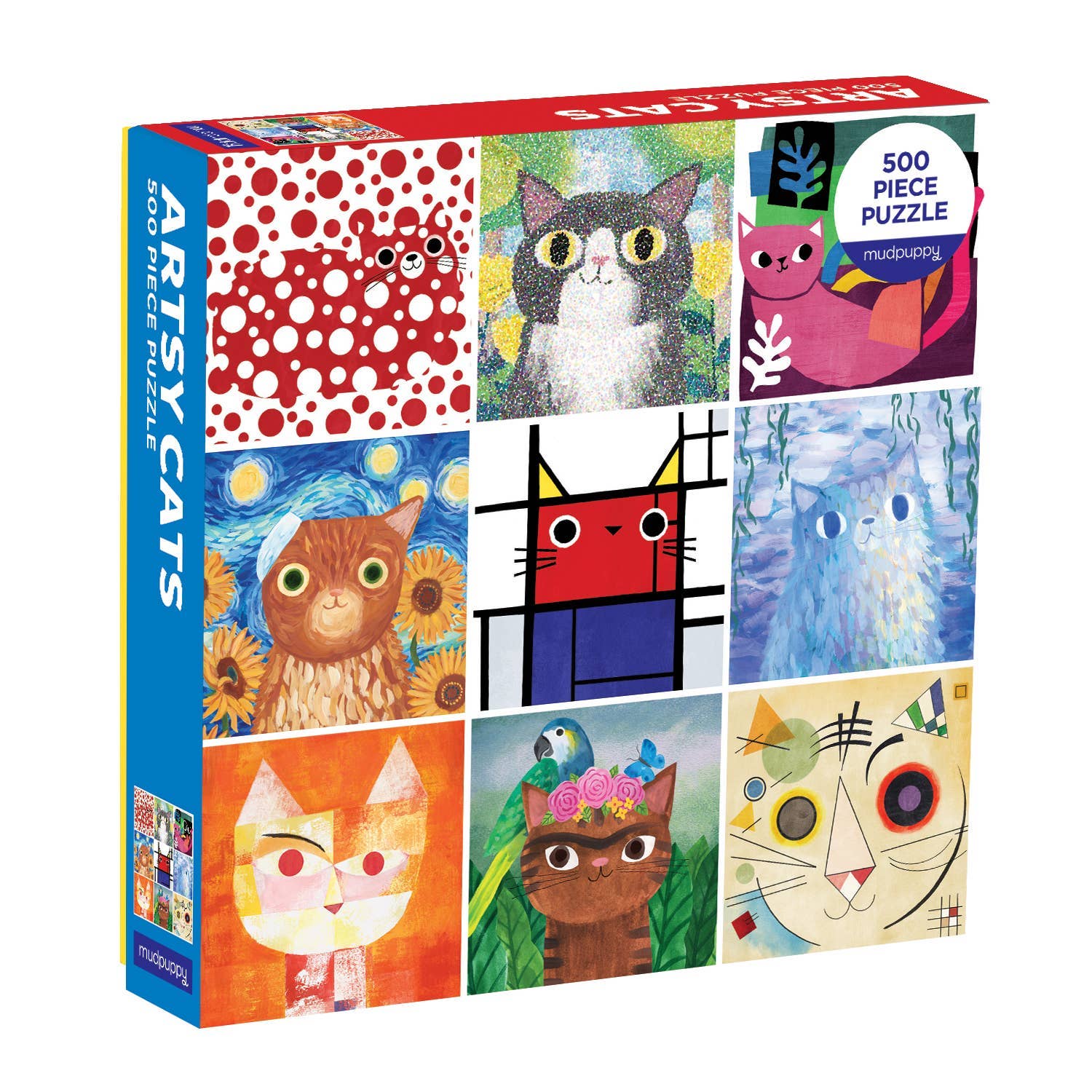 Chronicle Books - Artsy Cats 500 Piece Family Puzzle - PMA Store at the Portland Museum of Art, Maine