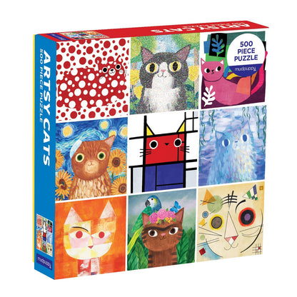 Chronicle Books - Artsy Cats 500 Piece Family Puzzle - PMA Store at the Portland Museum of Art, Maine