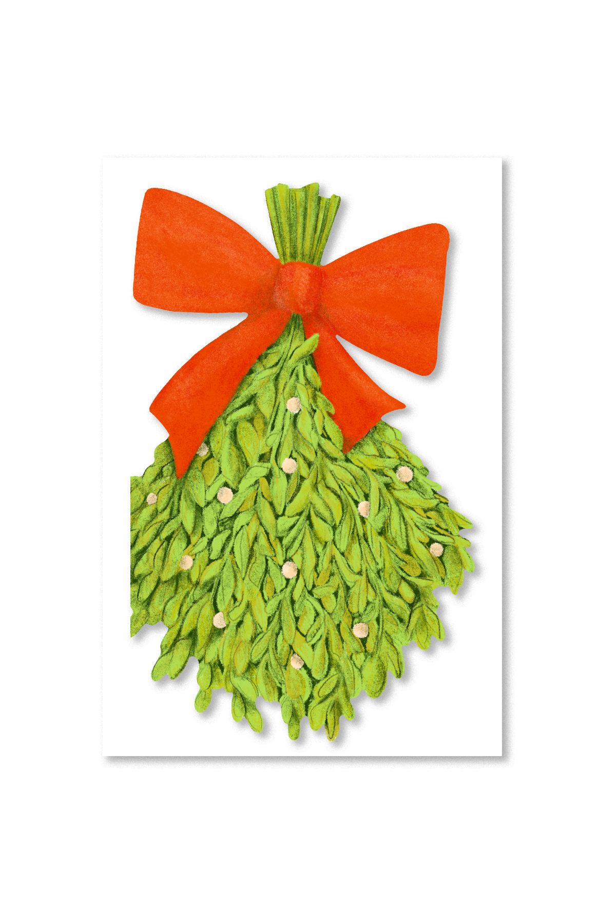 Avery Reed - Mistletoe Die-Cut Greeting Card