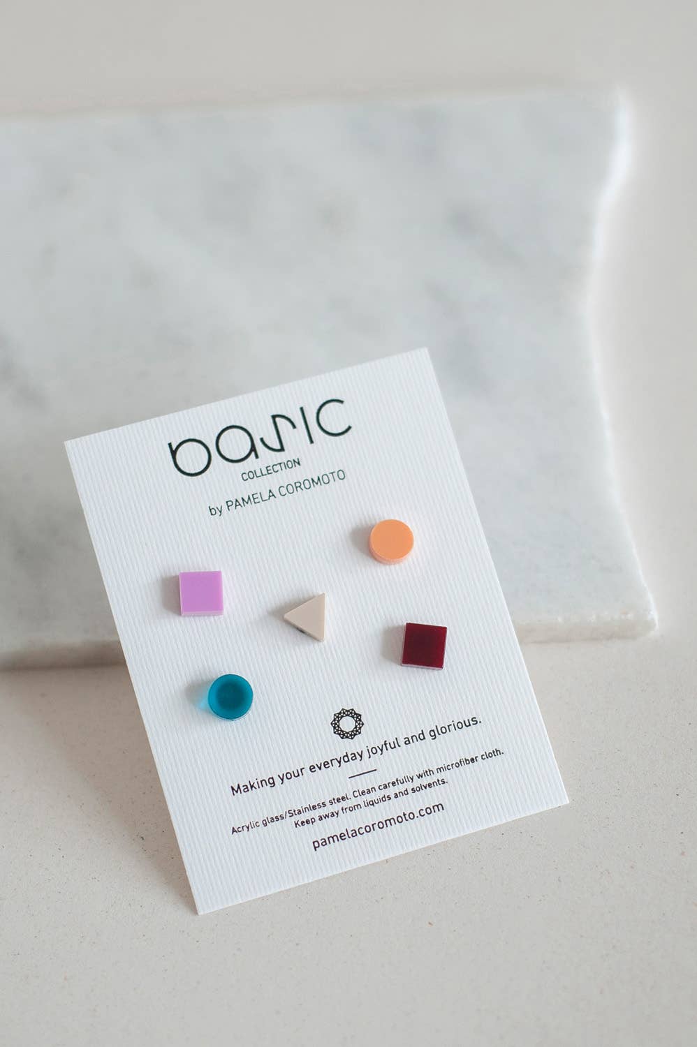 Pamela Coromoto - Basic - Mini Earrings Set (5) - Colorful Palette: Pink Palette - PMA Store at the Portland Museum of Art, Maine