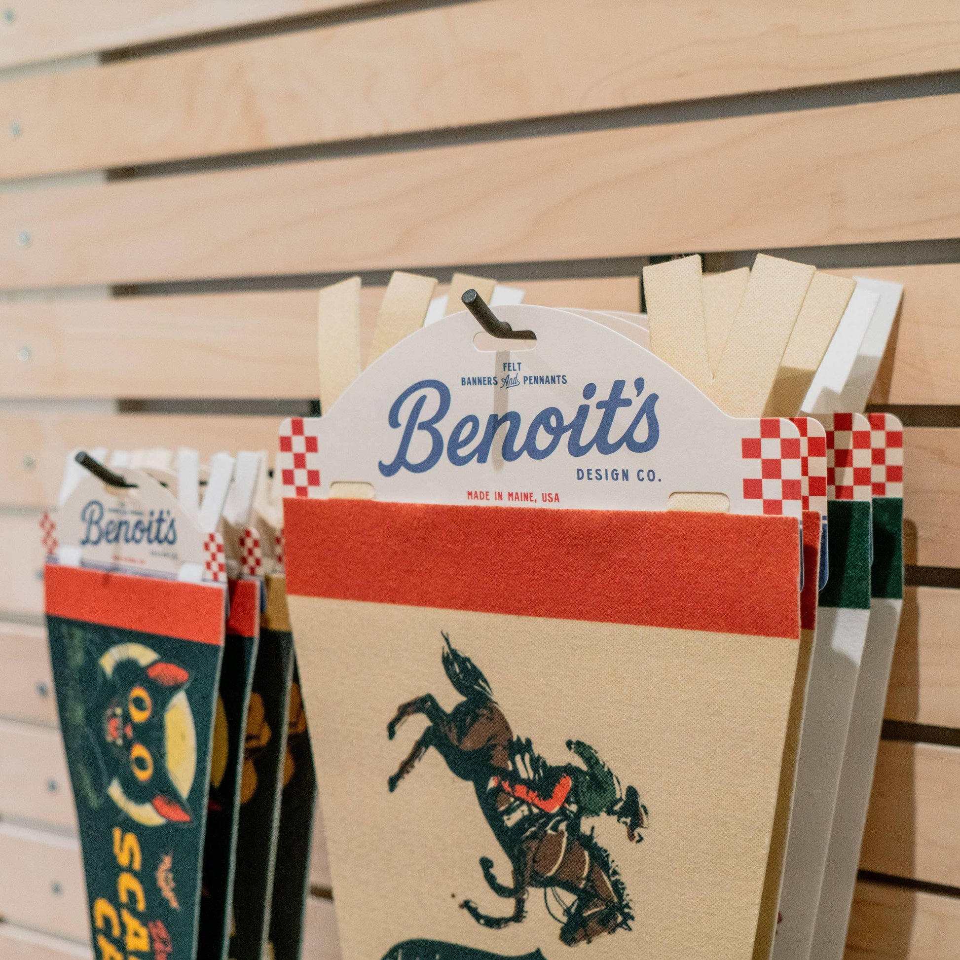 Benoit's Design Co. - Gone Fishin' Felt Pennant: Bold / Mini Pennant - PMA Store at the Portland Museum of Art, Maine