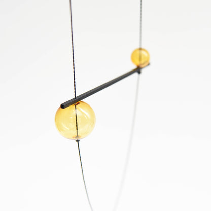Pursuits - Abacus Necklace: Black Dijon