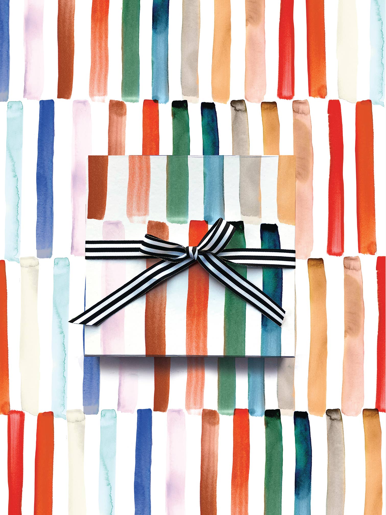 Staggered Stripe Wrap: Roll of 2 Sheets - PMA Store at the Portland Museum of Art, Maine